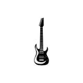 Electric guitar icon on a white background