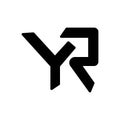 Black solid icon for Yr alphabets, company and initials Royalty Free Stock Photo