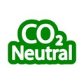 Icon with zero emission symbol concept. greenhouse gas carbon credit design. protect ecological green vector. carbon net Royalty Free Stock Photo