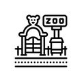 Black line icon for Zoo, menagerie and wildlife