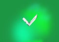 Iconcheck mark on green background Royalty Free Stock Photo