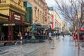 Iconic Adelaide Arcade fountain viewed along the Rundle Mall