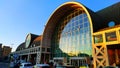 Iconic arched facade of Eataly roma illuminated by the afternoon sun. Format created in Alba in 2004 by Oscar Farinetti Royalty Free Stock Photo