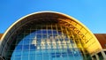 Iconic arched facade of Eataly roma illuminated by the afternoon sun. Format created in Alba in 2004 by Oscar Farinetti Royalty Free Stock Photo