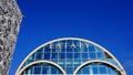 Iconic arched facade of Eataly Rome illuminated by the sun. Format conceived in Alba in 2004 by Oscar Farinetti Royalty Free Stock Photo