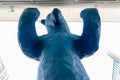 Iconic blue bear sculpture at Colorado Convention Center in Denver, Colorado