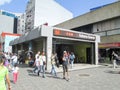 Iconic boulevard in the city of Caracas, Boulevard de Sabana Grande, where you can see the entrance of a Metro station, Caracas, V