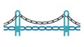 Iconic Bridge Chain Link for Global Unity, vector design Generative AI Royalty Free Stock Photo