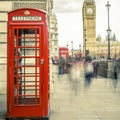 The iconic british old red telephone box Royalty Free Stock Photo