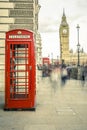 The iconic british old red telephone box Royalty Free Stock Photo
