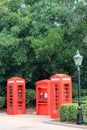 Iconic British Red telephone booths Royalty Free Stock Photo