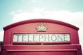 Iconic British red telephone box