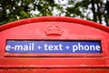 Iconic British red telephone box