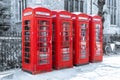 Iconic British Telecom telephone boxes