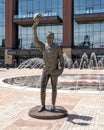 Iconic bronze statue of Nolan Ryan by Antonio Tobias Mendoza outside Globe Life Field.