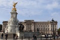 Iconic Buckingham Palace standing majestically in the heart of London