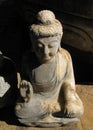 Iconic Buddha statue in lotus position