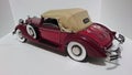 Horch 853 retro classic car top down back view - die-cast scale model Royalty Free Stock Photo
