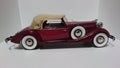 Horch 853 retro classic car top down side view - die-cast scale model Royalty Free Stock Photo