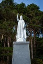 Iconic Christ the King religious statue at Glen of Aherlow, County Tipperary, Ireland. Portrait image.