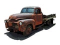 Iconic clipart of rusty red orange pickup truck
