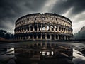 The Colosseum Under a Stormy Sky Royalty Free Stock Photo