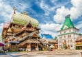 The iconic complex Izmailovskiy Kremlin in Moscow, Russia Royalty Free Stock Photo
