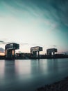 Iconic Crane Houses in Cologne, Germany.