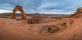 Iconic Delicate Arch Panorama Royalty Free Stock Photo