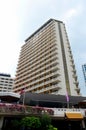 Iconic Dusit Thani hotel building entrance central Bangkok Thailand