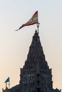 iconic dwarkadhish temple architecture captured in golden sunset light Royalty Free Stock Photo