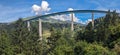 Iconic Europe Bridge of the famous Brenner Highway leading through the alps to Italy