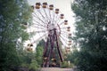 Famous ferris wheel in Pripyat, Chernobyl zone Royalty Free Stock Photo