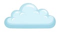 Iconic fluffy cloud symbol representing weather data storage and digital technology concepts Royalty Free Stock Photo