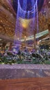 Iconic fountain at ICONSIAM foodcourt, a luxurious mall in Thailand