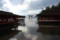 The iconic gate of Shinto shrine in Miyajima. It`s close to Itsu