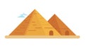 Iconic Giza Pyramids of Egypt, vector design Generative AI Royalty Free Stock Photo