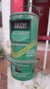 Iconic green Indian mail box for letters, packets and parcels