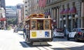 Iconic Historic San Francisco Trolley Cars on Powell Street