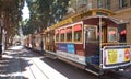 Iconic Historic San Francisco Trolley Cars on Powell Street