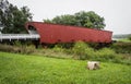 The iconic Hogback Covered Bridge spanning the North River, Winterset, Madison County, Iowa