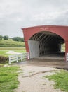 The iconic Hogback Covered Bridge spanning the North River, Winterset, Madison County, Iowa Royalty Free Stock Photo