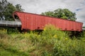 The iconic Hogback Covered Bridge spanning the North River, Winterset, Madison County, Iowa Royalty Free Stock Photo