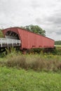 The iconic Hogback Covered Bridge spanning the North River, Winterset, Madison County, Iowa Royalty Free Stock Photo