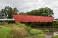 The iconic Hogback Covered Bridge spanning the North River, Winterset, Madison County, Iowa