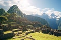 Iconic Incan ruins of Machu Picchu in Peru