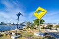 The iconic Kangaroo Sculpture at Barangaroo.It`s free to the public outdoor exhibition at the spectacular Harbour foreshore park.