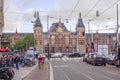 The iconic landmark of Armsterdam, the Central Station Royalty Free Stock Photo