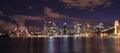 The Iconic Landscape of illuminated Sydney city and Opera House