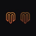 Iconic Letter M Vector Logo for Company Brand Identity Royalty Free Stock Photo